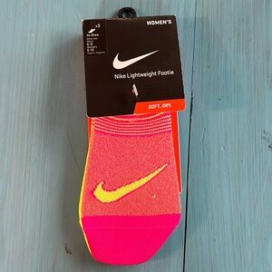 Nike Lightweight Footie, 3-Pack, Bright Pink & Yellow, No-Show Socks